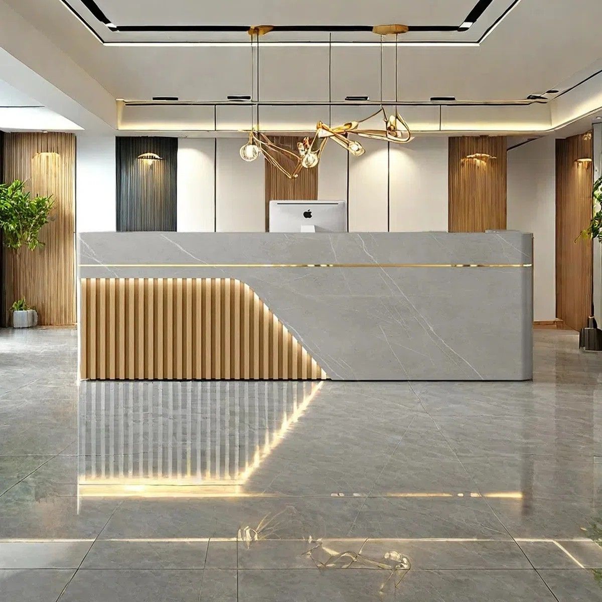 Contemporary Waiting Lobby with Visitor Leather Waiting Lounge Sofas #19